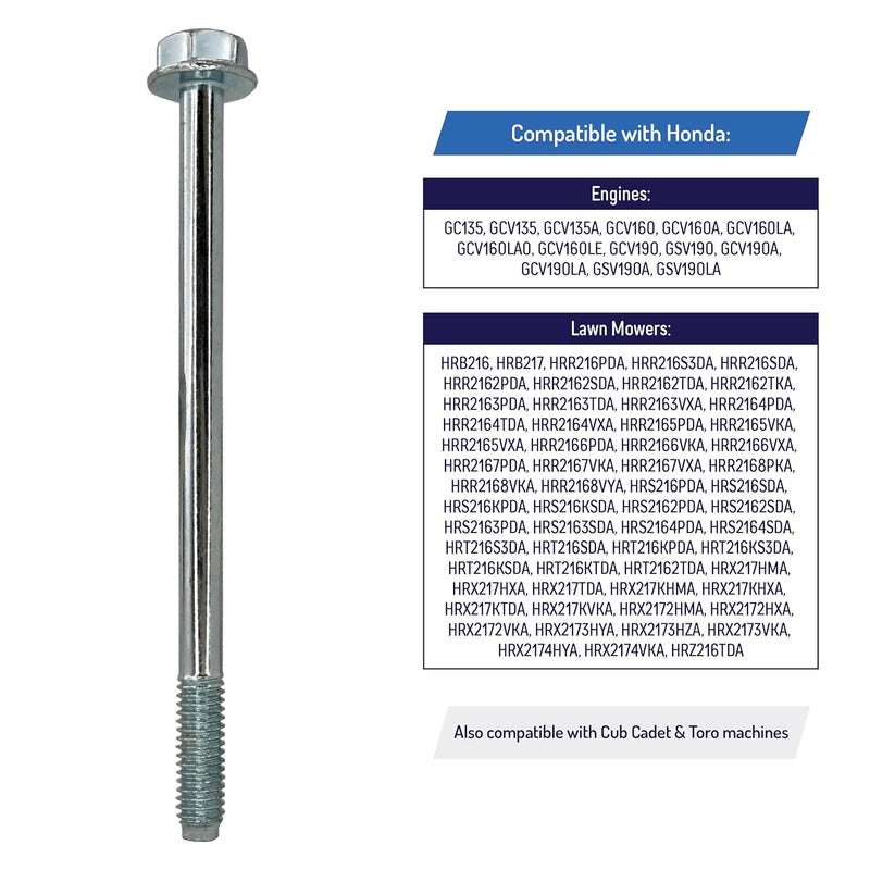 AA Carburetor Flange Bolt Replacement for Honda Lawn Equipment & Engines - 90003-ZM0-010 (Single, M6-85mm) - Image 2